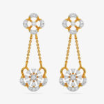 Diamond Yellow Gold 22kt Dangle Earring